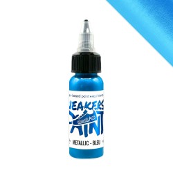 Metallic Lederfarbe Blau